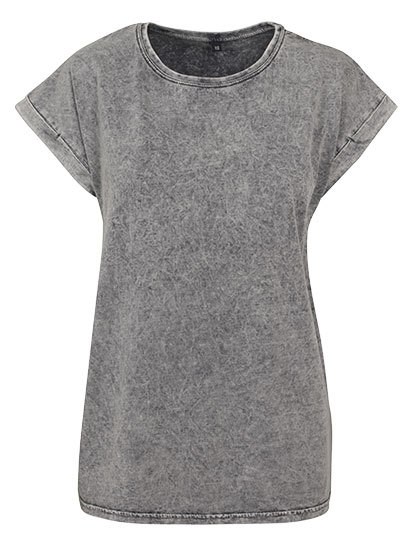 Build Your Brand - Ladies´ Acid Washed Extended Shoulder Tee