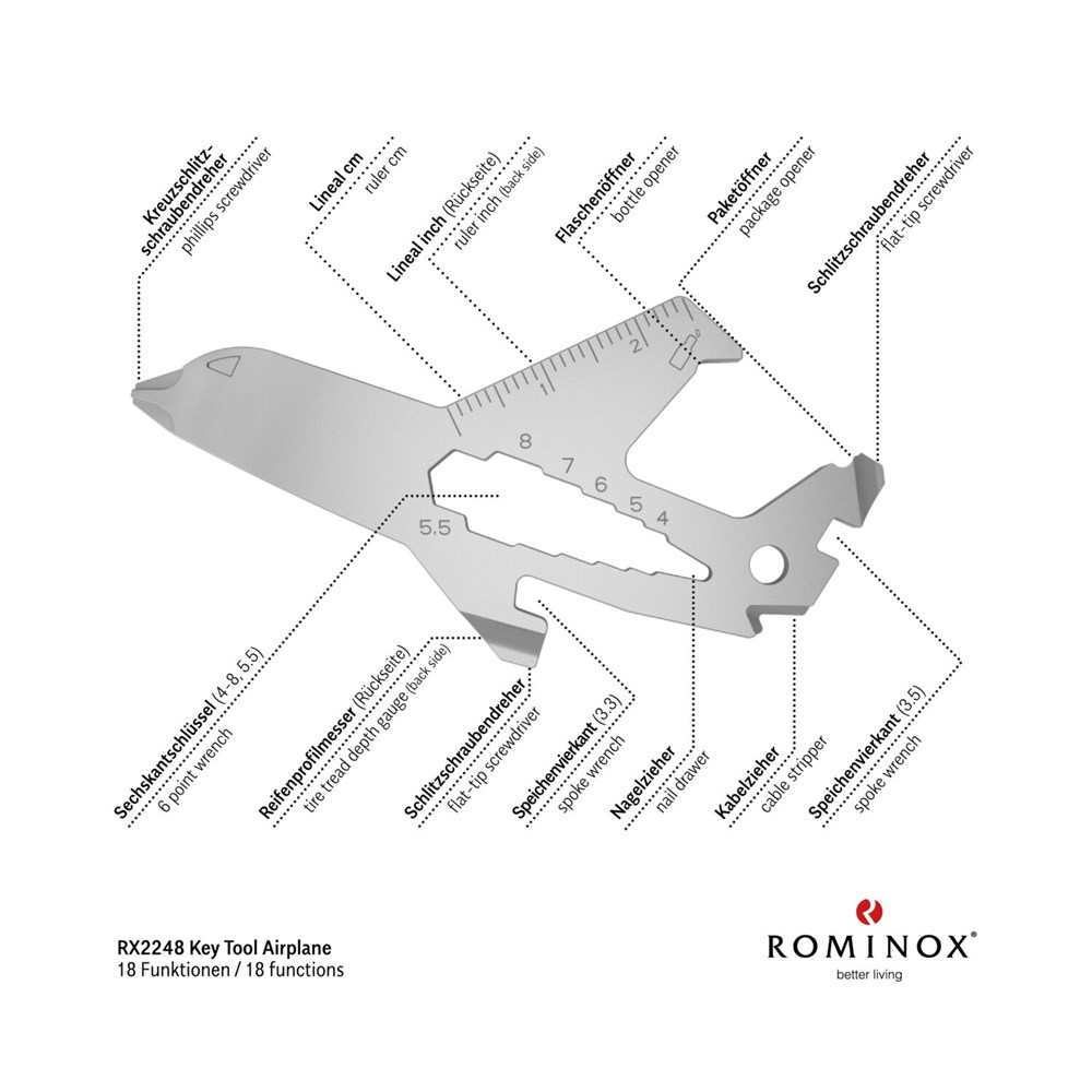 Geschenkartikel: ROMINOX® Key Tool Airplane / Flugzeug (18 Funktionen) im Motiv-Mäppchen Super Dad Geschenkartikel: ROMINOX® Key Tool Airplane / Flugzeug (18 Funktionen) im Motiv-Mäppchen Super Dad