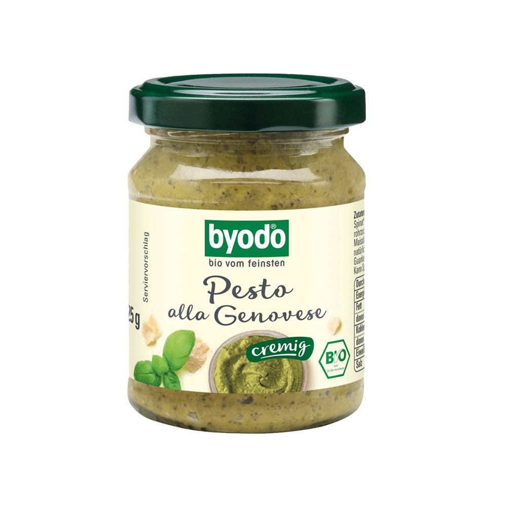 BIO Pesto im Werbekarton 125 g , Inhalt: BIO Pesto Calabrese