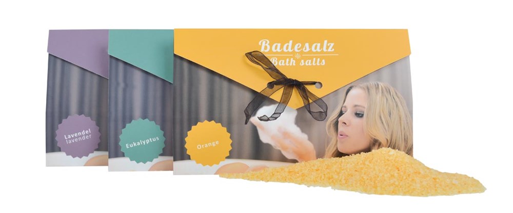 Badesalz im Briefkuvert-Design