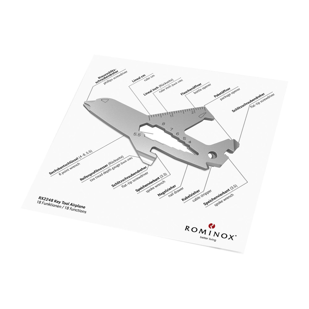 Geschenkartikel: ROMINOX® Key Tool Airplane / Flugzeug (18 Funktionen) im Motiv-Mäppchen Super Dad Geschenkartikel: ROMINOX® Key Tool Airplane / Flugzeug (18 Funktionen) im Motiv-Mäppchen Super Dad