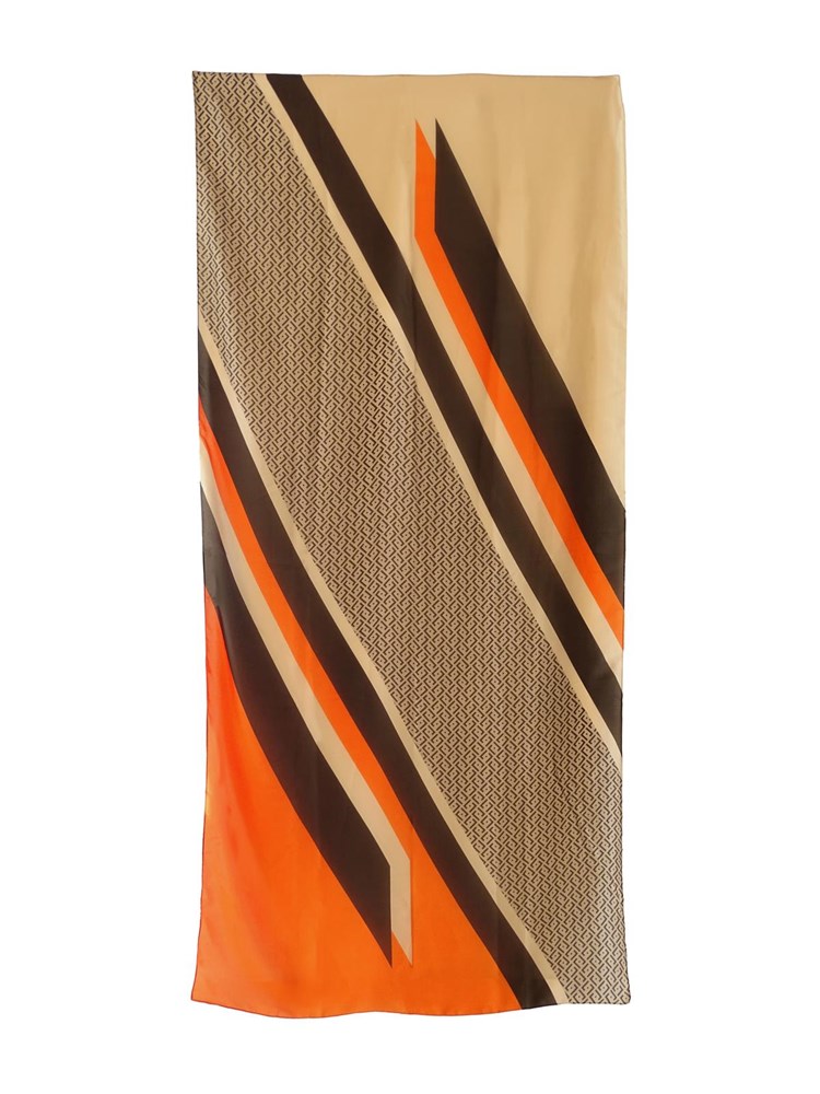 Elegante Damen Schals Pashmina Schals für Corporate Look, Freizeit, Abendkleid, Größe: 90 x 180 - Grau Orange