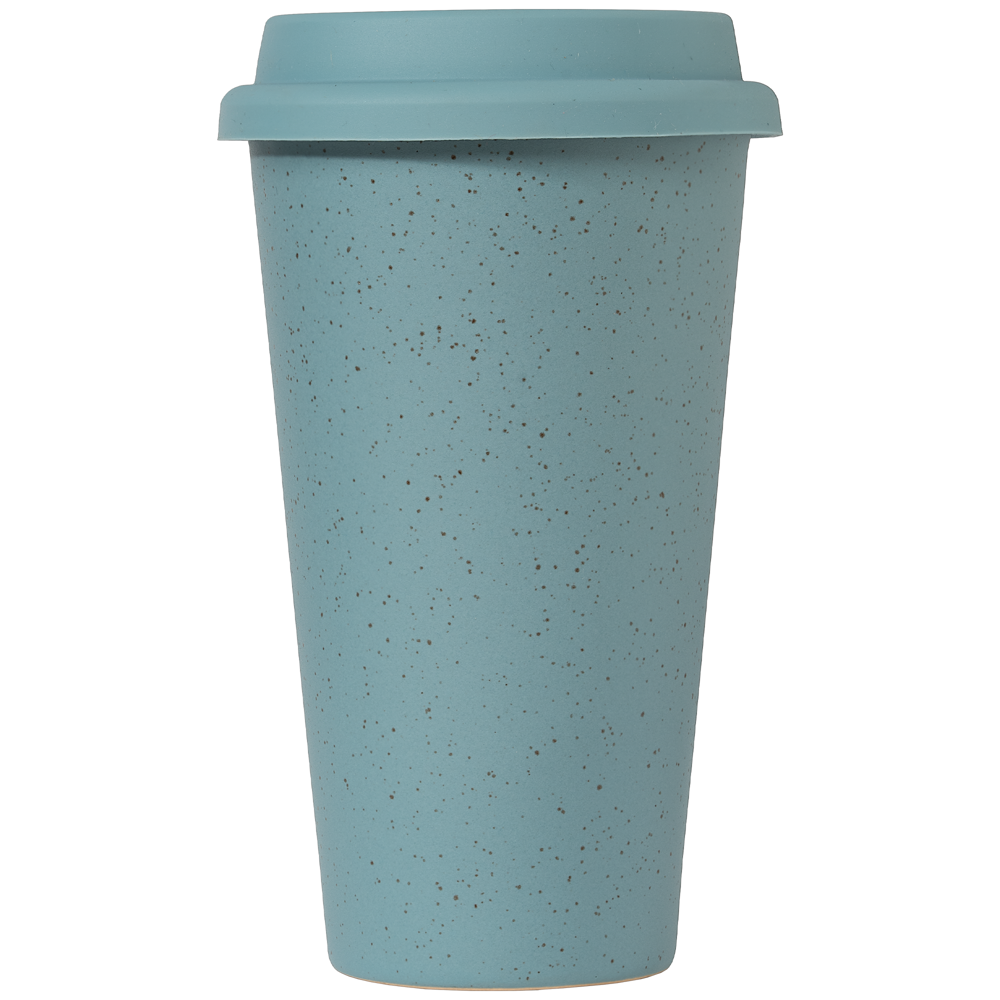 Equator - 265 ml Keramikbecher mit Silikon-Deckel - Doppelwandig