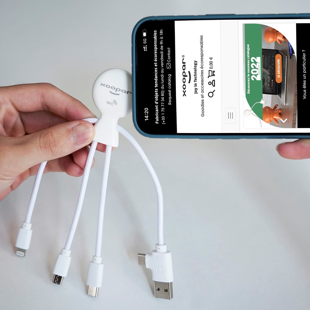 2099 | Xoopar Mr. Bio Smart Charging cable with NFC 2099 | Xoopar Mr. Bio Smart Charging cable with NFC
