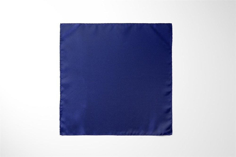 Herren Einstecktuch mit Karo Design , Einstecktücher in Größe 30 x 30 - 100% Mikrofaser -  royalblau